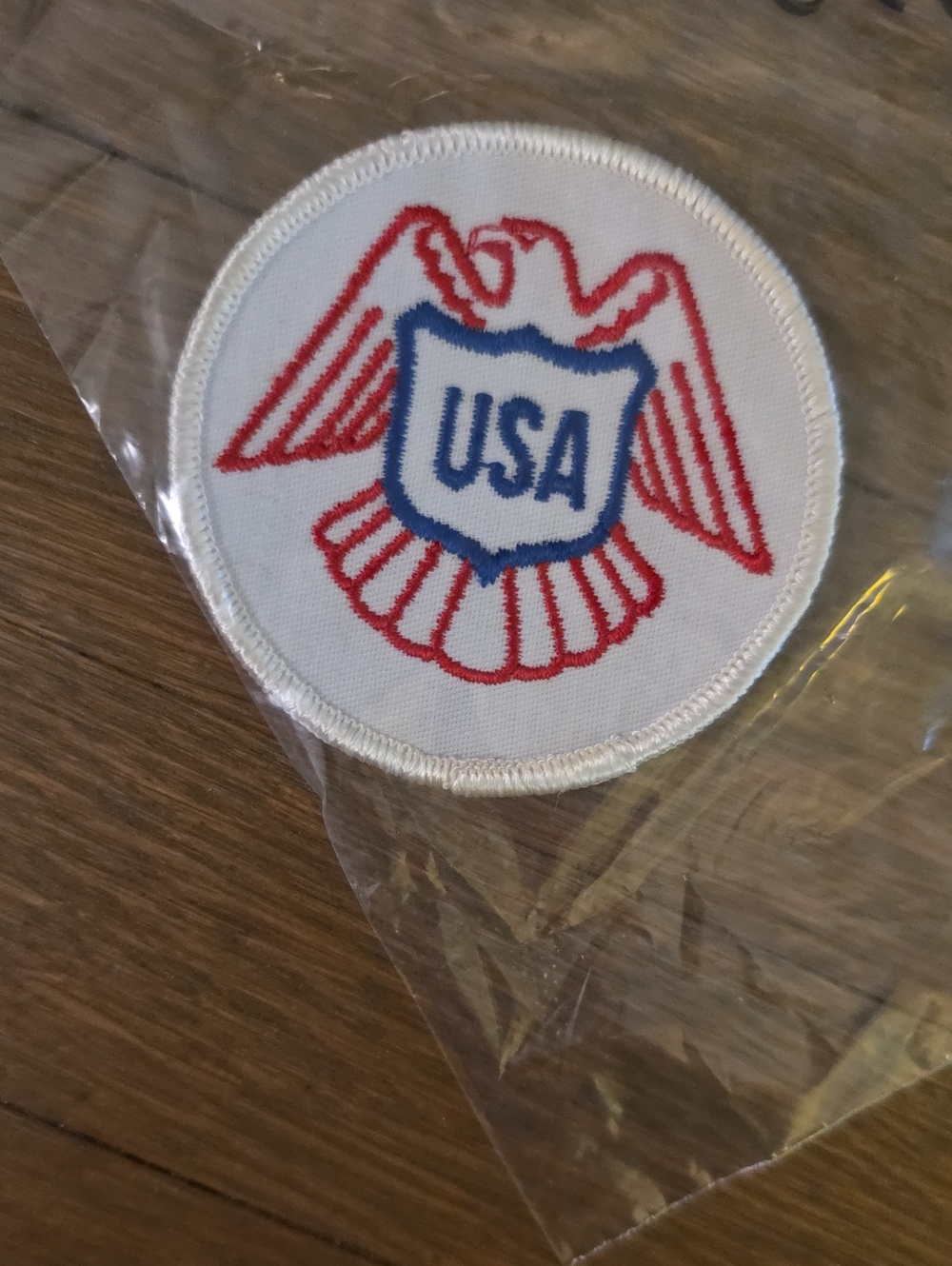 USA Eagle/ Hockey Embroidered Patch - Red, White & Blue